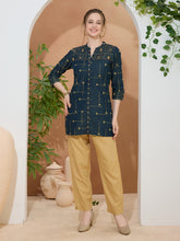 Printed Denim Short Kurti